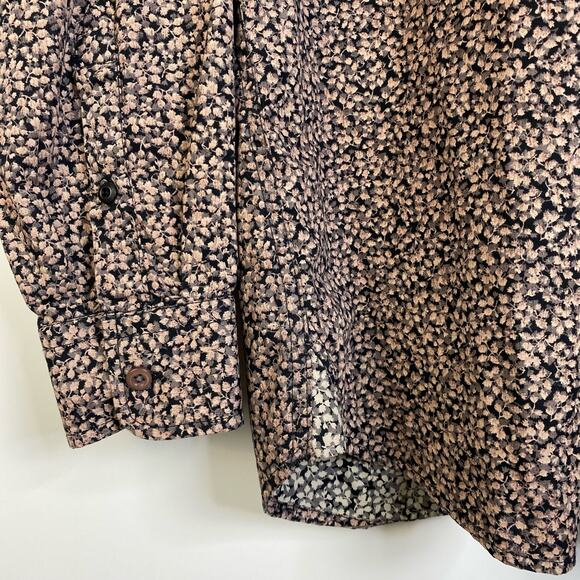 Diesel Mens S Long Sleeve Button Down Shirt Floral All Over Print Cotton - Picture 4 of 7